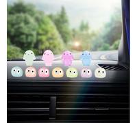 BQRKOTM 20 Pezzi Decorazione di Bricchette e Coniglietto Set, Bricchetti in Resina Decorazioni Figurine Luminose in Miniatura Con Colla Antitraccia per Decorare Automobili, Piccoli Arredi per Stanze
