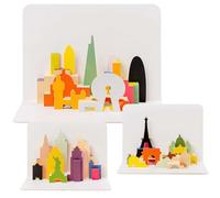 BQRKOTM 3 Pezzi Biglietto Auguri Viaggio Pop-Up, biglietto di compleanno con busta inclusa, Biglietto d'auguri 3D per vacanza, compleanno o addio, per gli amanti dei viaggi