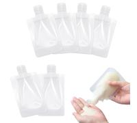 BQRKOTM 6 Pezzi Sacchetto Viaggio Liquidi,50ML Borse Portatili per Fluidi da Viaggio Sacchetto di Spremere Ricaricabile con Un Piccolo Imbuto per Lozione Shampoo Balsamo