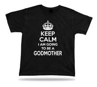 BQRTCCVV Keep Calm I am Going to be a Godmother No1 Tshirt Black 3XL