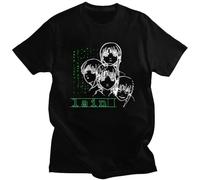BQRTCCVV Men Tee Serial Experiments Lain Print Black L