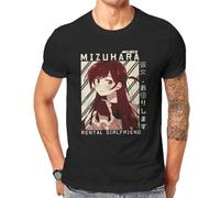 BQRTCCVV Rent a Girlfriend Manga Mizuhara Tshirt Punk Men's Black 3XL