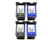 BQRTVXSD Compatibile con cartucce d'inchiostro ad alta capacità 21XL e 22XL, confezione da 2 sostitutiva for le stampanti Deskjet più diffuse(2bk and 2color)