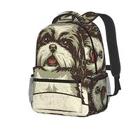 bqsjduidnc Shih Tzu Crest Zaino Scuola Libro Escursionismo Viaggi Campeggio Zaino Leggero Daypack