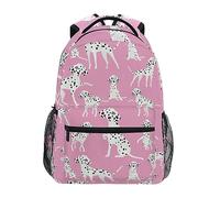 bqsjduidnc Zaini con coda ad anello per ragazzi, università, scuola, libri, viaggi, escursionismo, campeggio, rosa, Taglia unica