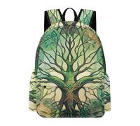 bqsjduidnc Zaino di grande capacità per uomini e donne, borsa per libri World Tree in tessuto Oxford resistente, leggero zaino per computer portatile per lavoro, affari, escursionismo