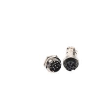 BQSLUMLZU 1 Set GX20 Dado Tipo Maschio e Femmina connettore Elettrico 2/3/4/5/6/7/8/9/10/12/14/15 Pin 20mm Pannello Filo Rotondo Presa Aviazione Spina(Gx20-12 Nut Type)