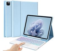 BQSS - Custodia con tastiera per iPad Air da 13 pollici (M2) 2024 con tastiera per iPad Pro da 12,9 pollici, sesta /5a/4a generazione, custodia per tastiera wireless rimovibile con portapenne,