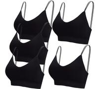 BQTQ 5 Pezzi Reggiseno a Canotta V Collo Bralette Senza Ferretto per Donna, 5 Colori