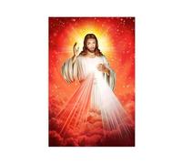 BQUWR Stampa artistica da parete su tela, motivo: Gesù Cristo Divina Misericordia (1), 60 x 90 cm