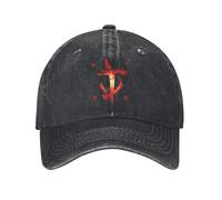 BQWRUUYM Casual Doom Slayer Symbol Eternal Cappellini da Baseball Unisex Distressed Lavato Snapback cap Outdoor per Tutte Le Stagioni Viaggi Morbidi Cappello