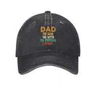 BQWRUUYM papà l'Uomo Il Mito Il Pontone Capitano Cappellini da Baseball Denim Distressed Regalo Felice Festa del papà Cappellino da Sole Uomo Donna Cappellino All'aperto