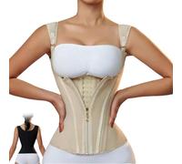 BQWXIEC Allenatore per la vita da donna, per il controllo della pancia, cintura sportiva, allenamento corpo con tracolla regolabile, color carne, XS