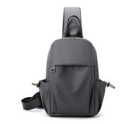 BQWXIEC Borsa a tracolla da uomo, borsa a tracolla singola da uomo, borsa a tracolla in nylon per viaggi, escursioni e corsa (Gray)
