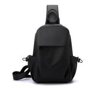BQWXIEC Borsa a tracolla da uomo, borsa a tracolla singola da uomo, borsa a tracolla in nylon per viaggi, escursioni e corsa (Black)