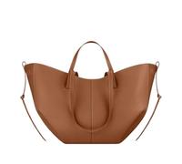 BQWXIEC Borsa a tracolla di grande capacità per le donne in vera pelle vintage borsa a tracolla alla moda con frizione abbinata, Cammello Large, 20.87X4.13X12.6in