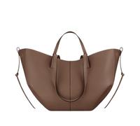 BQWXIEC Borsa a tracolla di grande capacità per le donne in vera pelle vintage borsa a tracolla alla moda con frizione abbinata, Grande, marrone, 20.87X4.13X12.6in