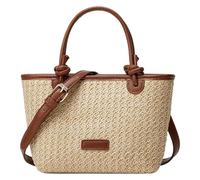 BQWXIEC Borse a mano in paglia da donna, borsa tote in paglia Y2k, borsa a tracolla in paglia, borsa da spiaggia in paglia (A-Brown)