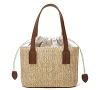 BQWXIEC Borse a mano in paglia da donna, borsa tote in paglia Y2k, borsa a tracolla in paglia, borsa da spiaggia in paglia (B-Brown)