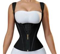 BQWXIEC Cintura sportiva da donna, per il controllo della pancia, modellante, con tracolla regolabile, Nero , L