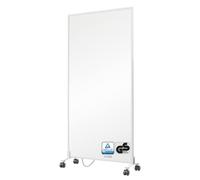 BR Bringer Dispositivo di riscaldamento a infrarossi - 1000 Watt - Risparmio energetico - Riscaldamento elettrico mobile con piedini su ruote - TÜV & GS - Marchio di qualità tedesco (bianco)