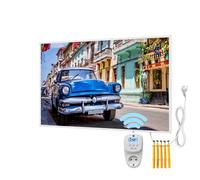 BR Bringer Quadro Riscaldamento a infrarossi con cornice 800 Watt - Riscaldamento con stampa UV - 100 x 60 x 1,8 cm - Avana, Cuba