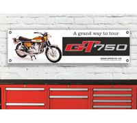 BR128B SUZUKI GT750 TRIPLE GOLD KETTLE WATER BUFFALO INSEGNA DA OFFICINA