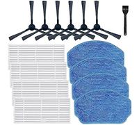 BR150 Ricambi compatibili per MAMNV BR150/BR151, ZCWA BR150/BR151, MANVINS G20, per ONSON BR150/BR151 2-in-1 Robot Vacuum e Mop Combo Accessori, 4 Filtri, 4 Mop Pad, 6 Spazzole Laterali
