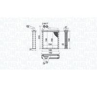 BR442 MAGNETI MARELLI RADIATORE RISCALDAMENTO PER VW GOLF V-GOLF VI