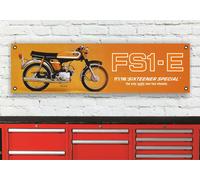 BR71B YAMAHA FS1-E FIZZY CANDY ARANCIONE STRISCIONE DA OFFICINA