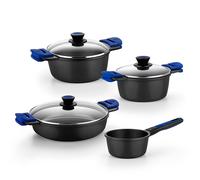 BRA Advanced Batteria 4 Pezzi Advanced, Adatta per Qualsiasi Tipo di Cucine Anche Induzione, Alluminio Fuso [Esclusiva Amazon]