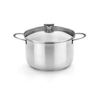 BRA Ancora - Pentola in acciaio inox 18/10, con coperchio in vetro, 20 cm