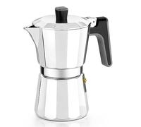 BRA Caffettiera Adatta a Tutti i Tipi di Cucine, Compresa l'induzione, Alluminio, Multicolore, 9 Tazze