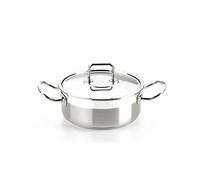 Bra, Casseruola professionale con coperchio, in acciaio Inox 18/10, 22 cm