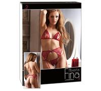 Bra, cinghie e Thong, Rosso (red), M
