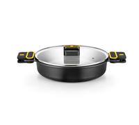 BRA Daily Pro - Pentola Bassa 28 cm in Alluminio Fuso, Antiaderente, Senza PFOA, Adatta a Tutti I Tipi Di Fornelli E Piani a Induzione