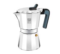 BRA DE LUXE 2 caffettiera moka - moka bollilattes (Aluminium, Black, Stainless steel)