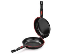 BRA Dupla Premiere | Padella doppia per frittata in alluminio fuso, 24 cm, antiaderente a triplo strato senza PFOA, compatibile con tutti i piani cottura