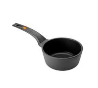 BRA Efficient Casseruola Bassa 1 Manico, Antiaderente, Adatta per Ogni Tipo di Fornelli, Compresa Induzione, Alluminio, Nero, 16 cm