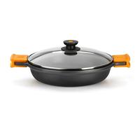 Casseruola bassa efficiente BRA con coperchio in alluminio pressofuso da 36 cm