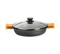Casseruola bassa efficiente BRA con coperchio in alluminio pressofuso da 32 cm