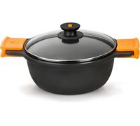 Casseruola alta efficiente BRA con coperchio in alluminio pressofuso da 24 cm