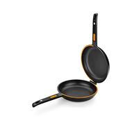 BRA Efficient Duo | Padella per frittata da 26 cm, fusione di alluminio, antiaderente Platinum Plus, senza PFOA, adatta a tutti i piani cottura e a induzione, Nera