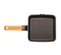 BRA Efficient Orange | Grill Bistecchiera con Coste, 28 cm, Alluminio Fuso con A