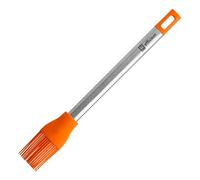 BRA Efficient | Pennello da cucina | Acciaio inox, Nylon e Silicone, Arancio, 27.5 cm