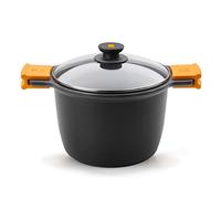 Bra Pentola alta Efficiente Alluminio pressofuso con coperchio 20 cm