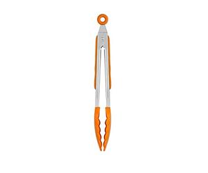 BRA Efficient | Pinze da cucina 28,5 cm, acciaio inox | Realizzate in Acciaio inox, Nylon e Silicone, Combinazione di Stile Moderno e Funzionalità, Per Cucinare o Servire Insalate
