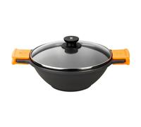 BRA Efficient Wok Pentola concava in alluminio pressofuso da 32 cm