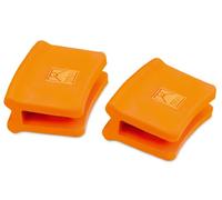 BRA efficienti - silicone Mitts / Maniglia Manopole, Confezione da 2, Paella Dimensioni piatto, per gamma efficiente con un diametro di 32-40 cm, arancione