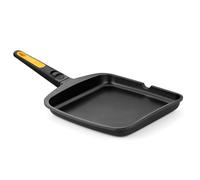 BRA Fast Click | Bistecchiera 28 cm liscia, alluminio fuso, con antiaderente, fu